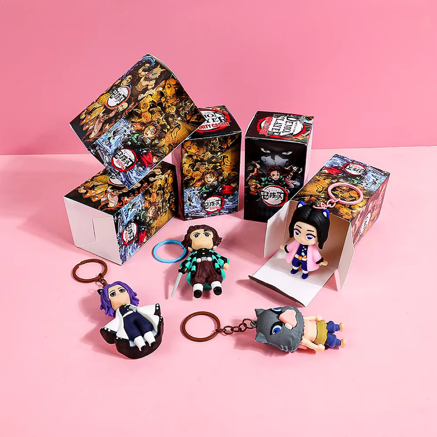 Bandai Schlüsselanhänger Demon Slayer, Kunststoff, Bunt, Set - Bild 1