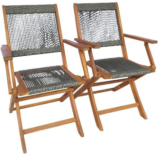 2er-Set Stühle Sydney von HC Garten & Freizeit aus Akazie in Braun, B/T/H: 54,5 x 60,5 x 89 cm - Bild 1