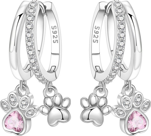Orstarry Ohrringe, 925 Silber, rosa, Damen - Bild 1