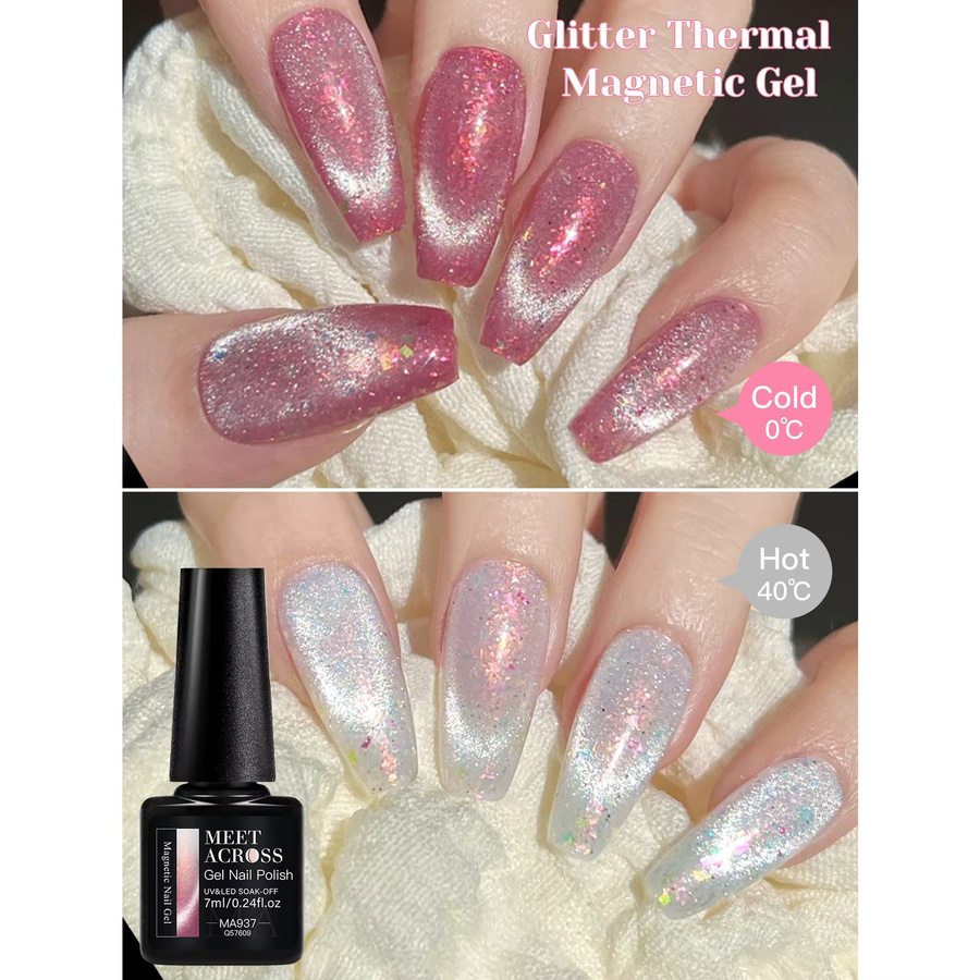 Mtssii Glitzer-Thermo-Magnet-Nagelgel, 7 ml, Schimmernd, Damen - Bild 6