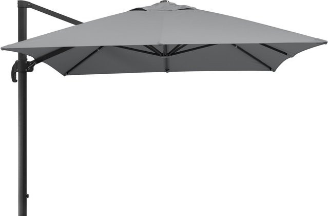 Schneider Rhodos Grande Ampelschirm silbergrau, B/B: 400 x 300 cm - Bild 1