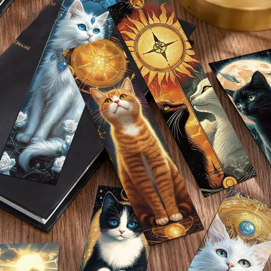 30 Stück Ästhetische Katzen-Tarot Lesezeichen aus Papier, Multicolour, Kreative DIY Schreibwaren für Schule und Bücher - Bild 3