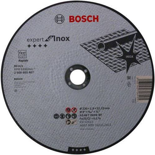 Bosch Trennscheibe gerade Expert for Inox Rapido AS 46 T INOX BF für Metall, Durchmesser: 230 mm, Farbe: Grau - Bild 1