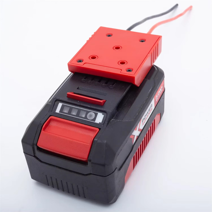 DIY-Adapter für Einhell Power X-Change 18 V Li-Ion-Akkus, Leistungsstecker in Rot, 14 AWG für Foy-Maschinen und Autos - Bild 2