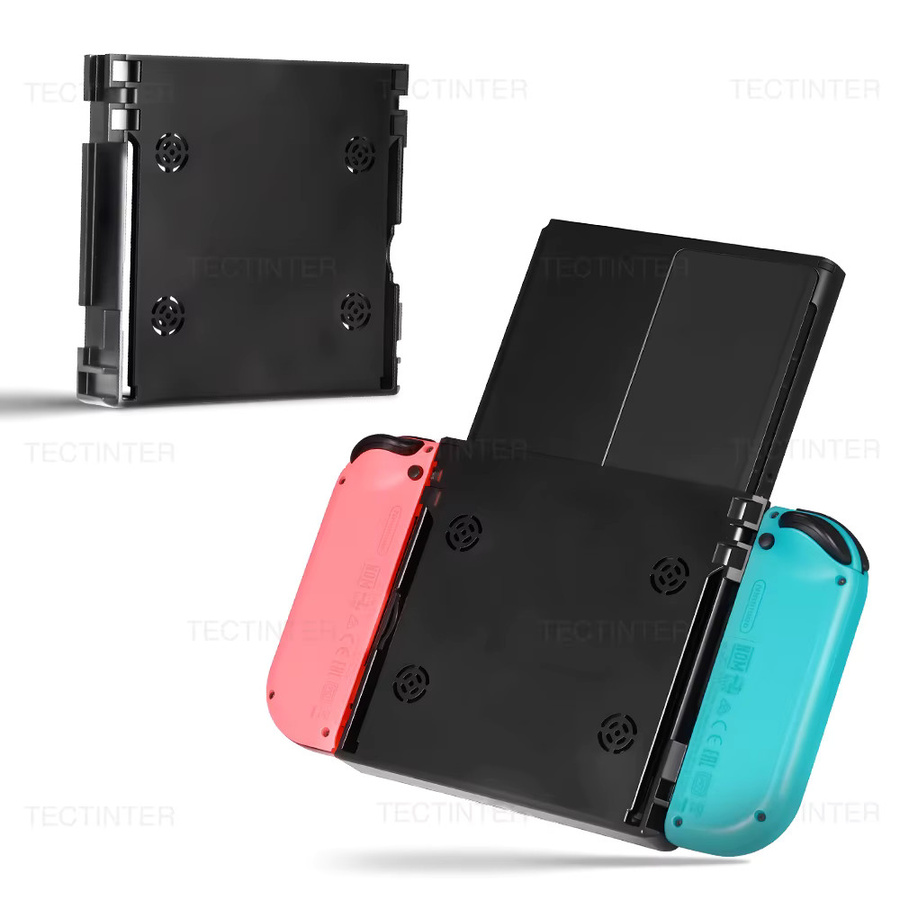 TECTINTER Vertikale Halterung und Grip Flip Controller für Nintendo Switch und OLED in Schwarz - Bild 2