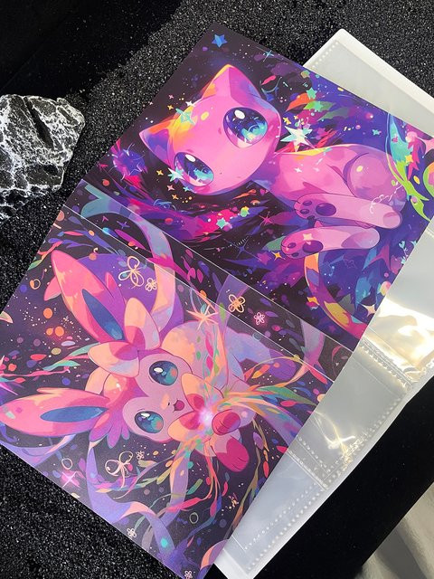 Keeppley Eevee Gengar Ex Sammelkartenalbum, Aufbewahrungsmappe, 4 Fächer für 240 Karten - Bild 1