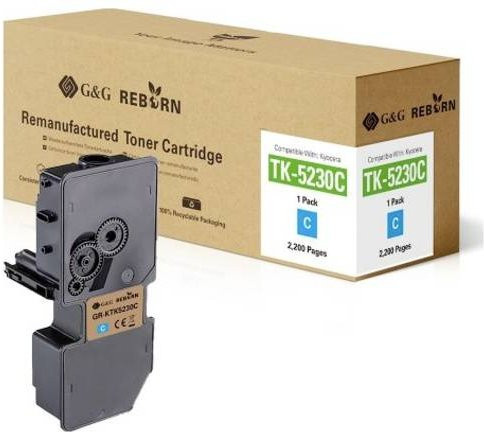 G&G Toner Cartridge Cyan kompatibel mit Kyocera TK-5230C, remanufactured, 2200 Seiten - Bild 1