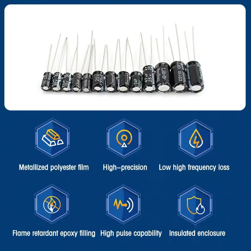 YTDMEN Aluminium-Elektrolytkondensator Set mit 120 Stück, DIP-Kit von 1uF-470uF und 0,22uF-470uF, 16V-50V, Farbe: Schwarz - Bild 3