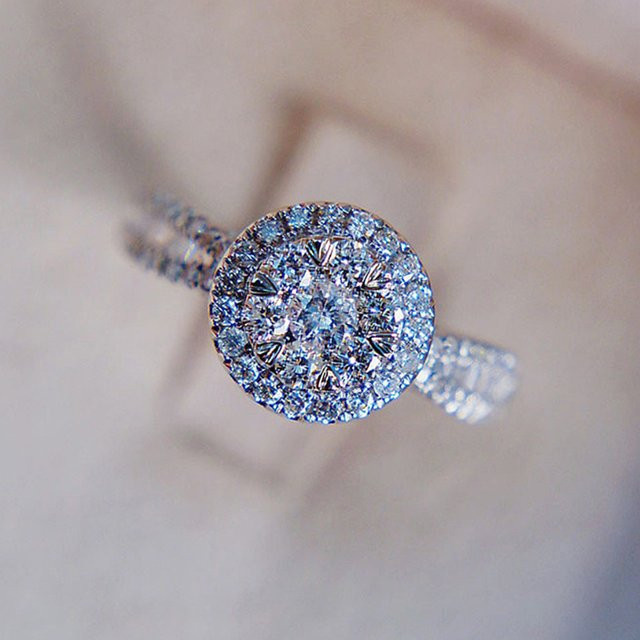 Huitan Ring, Silber, Zirkonia, Damen, Verlobung - Bild 1
