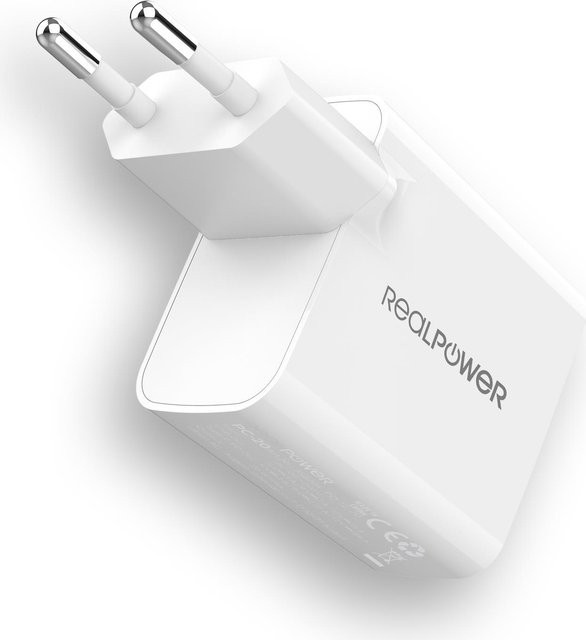 RealPower Ladegerät für Mobilgeräte Weiß Indoor 352262 - Bild 1