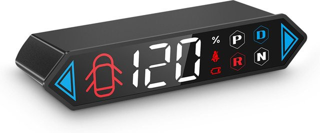 VehicleKit Heads-up-Display Ersatz für Tesla Model 3 und Model Y 2019–2023 zur Anzeige von Geschwindigkeit, Gang und Blinkern in Schwarz - Bild 1