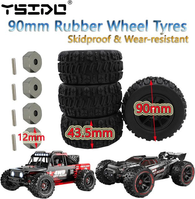 YSIDO Truck Off Road Buggy Skidproof Reifen Räder, 4-teiliges Set - Bild 1
