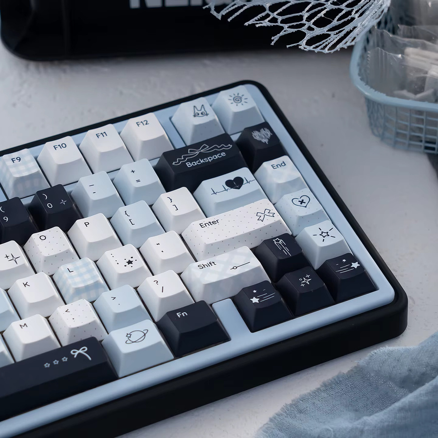 URE Gradient Blue Keycaps im Cherry Profile aus PBT mit Farbsublimation für mechanische MX-Tastaturen - Bild 3