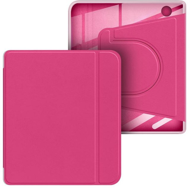 Kobo Libra Colour N428 Hülle mit magnetischer abnehmbarer Acryl-Rückseite in Rose Rot - Bild 1