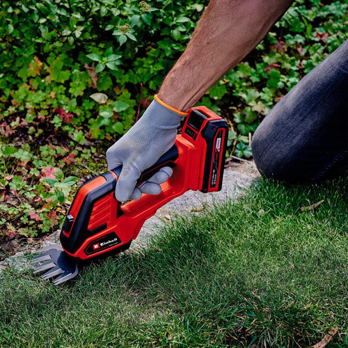 Einhell Power X-Change Akku-Gras- und Strauchschere GE-CG 18/100 Li-Solo in Rot/Schwarz - Bild 2