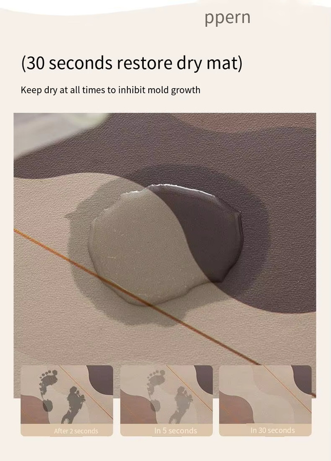 VIKAMA Küchenfußmatte im französischen minimalistischen Design, wasserdicht und ölbeständig, rutschfeste Küchenmatte zur Heimdekoration - Bild 2