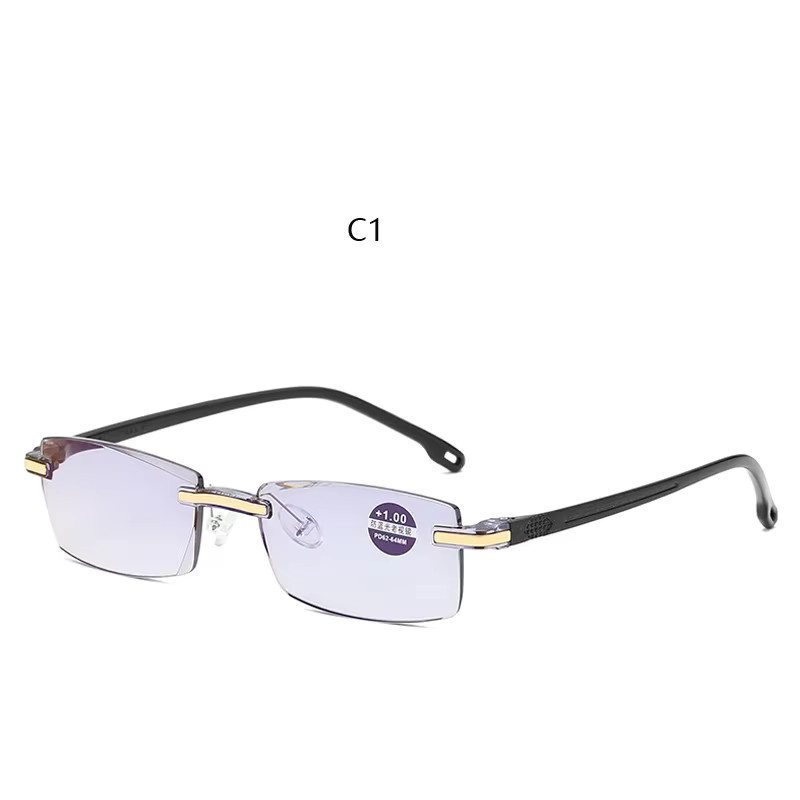 Rexxar Lesebrille, randlos, rechteckig, Unisex, Blaulichtfilter - Bild 3