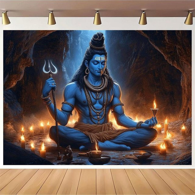 Lord Shiva Wandteppich von JMG Household Supplies, Mehrfarbig, B: 40 cm, H: 60 cm - Bild 1