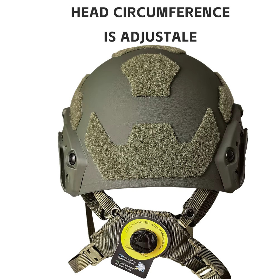 FAST Taktischer Helm von HWZHYB in Grün mit Wendy-Aufhängungssystem für Outdoor-Aktivitäten und Training - Bild 2