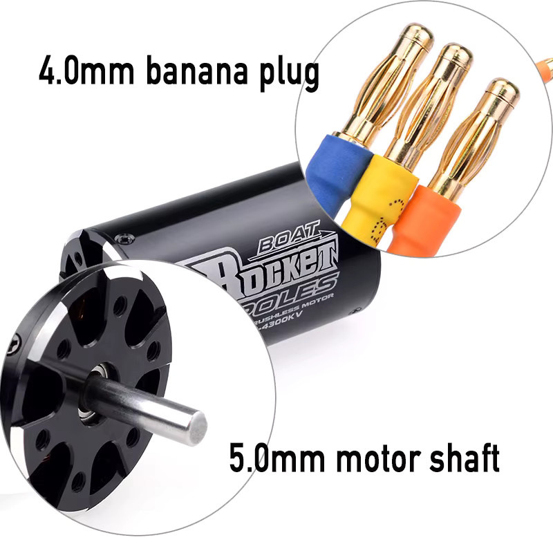 ROCKET RC Bürstenloser Motor für RC Boot, Metall, Schwarz - Bild 2