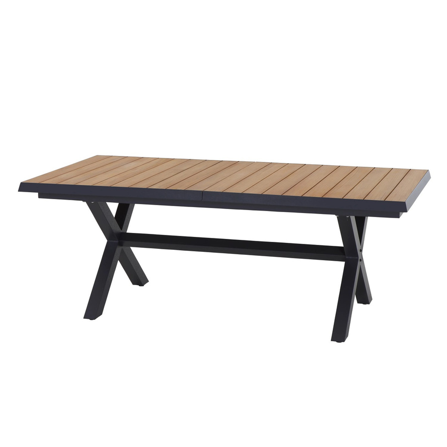 Siena Garden Gartentisch Sincro aus Teakholz und Aluminium, rechteckig und ausziehbar, Farbe Teak/Braun - Bild 2