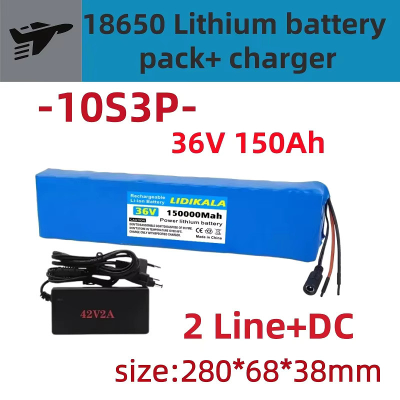 10S3P 36V 150000mAh Lithium-Ionen-Akku in Blau mit 250W-1000W Hochleistung und BMS für faltbare E-Bikes inklusive Ladegerät - Bild 5