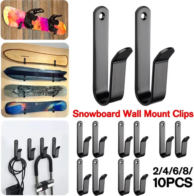 JOCESTYLE Snowboard-Wandregal aus massivem Stahl in Schwarz zur Aufbewahrung von Ski und Snowboards - Bild 1