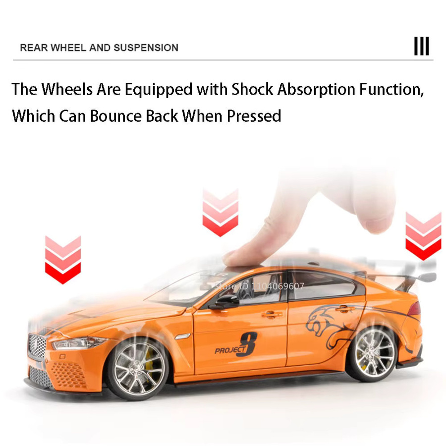 MAKEDA Jaguar XE Svproject 8, Spielzeugmodell, 1:18, Metall, Licht und Ton - Bild 2