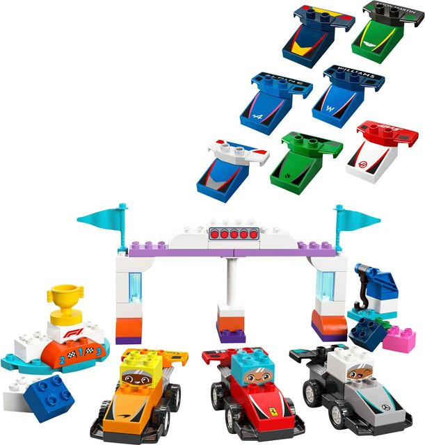 LEGO DUPLO F1 Team Rennautos mit Rennfahrern ab 2 Jahren - Bild 5