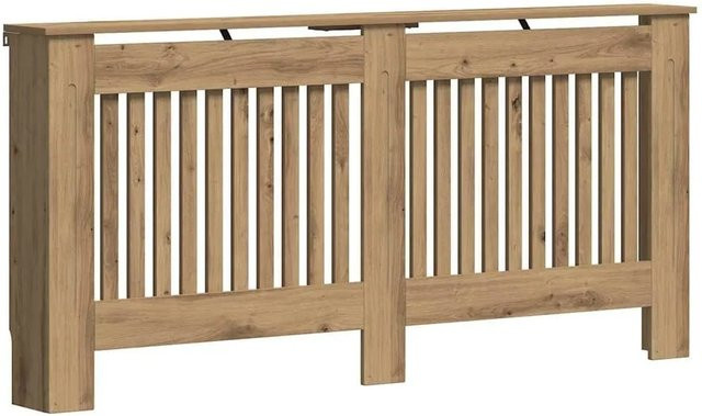 vidaXL Heizkörperabdeckung Artisan-Eiche mit vertikalem Latten-Design, Farbe: Braun, B/T/H: 172 x 19 x 81,5 cm - Bild 1