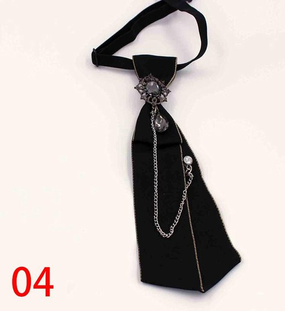 Krawatte Schwarz, Kristall Strass, Unisex - Bild 1