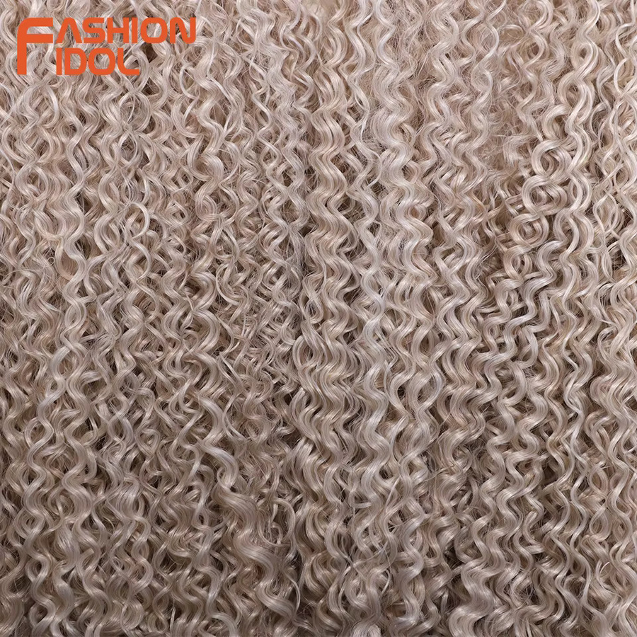 MODE IDOL Haarverlängerungen, Synthetische Haarbündel, Ombre Blonde, 6 Stück - Bild 2