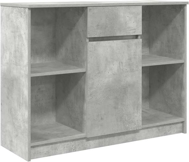 vidaXL Sideboard mit Schublade in Betongrau aus Holzwerkstoff, B/T/H: 101 x 35 x 76 cm - Bild 1