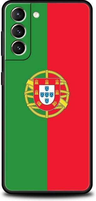Handyhülle Portugal Design für Samsung Galaxy S26 Ultra S25 Plus S24 FE S23 S22 5G S21 S20 Schwarz Weich - Bild 1
