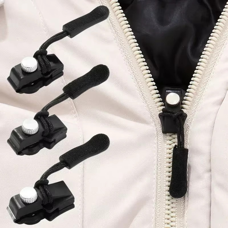 Universal abnehmbare Metall Zipper Slider Puller Reparatur-Kit in Schwarz, 24/3 Stück Ersatz-Set für Kleidung - Bild 4