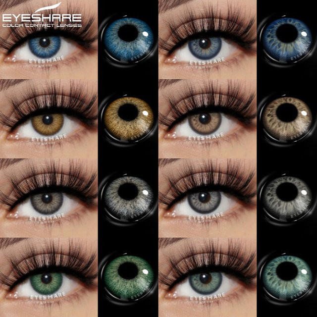 EYESHARE Farbige Kontaktlinsen, Grau, Grün, Blau, Unisex - Bild 1