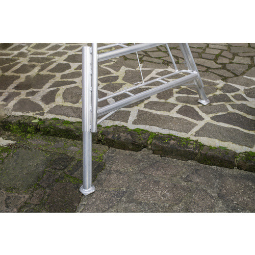 Niwaki Aluminium 3-Holm-Gartenleiter höhenverstellbar in Silber, H: 270 cm - Bild 4