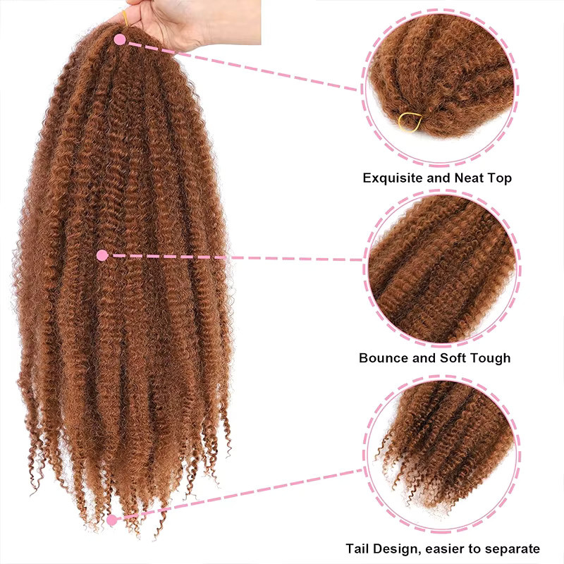 Suri Hair Marley Twist Häkelzöpfe, Kinky Kunstfaser, Unisex - Bild 2