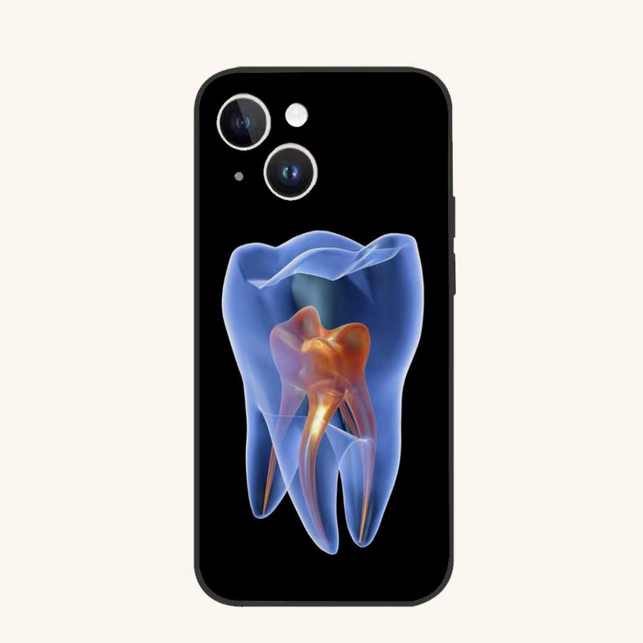 Zahnarzt Motiv Handyhülle für Apple iPhone in Schwarz - Bild 7