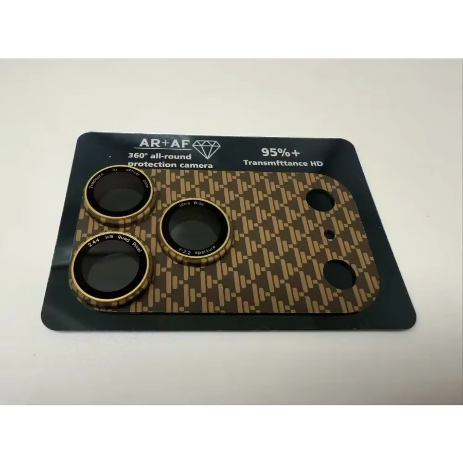 Kevlar Carbon Fiber Kameraschutz Glashülle für iPhone 17 Pro Max und 17 Air in Schwarz - Bild 2