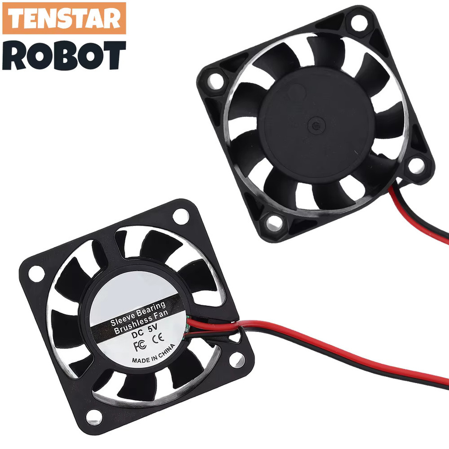 TENSTAR ROBOT Bürstenloser DC-Lüfter für Kühlkörper und 3D-Drucker in Schwarz, B/T/H: 40 x 40 x 10 mm oder 30 x 30 x 10 mm, 12 V oder 5 V - Bild 3