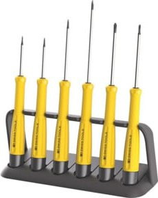 PB Swiss Tools Werkstatt-Schraubendreher-Sortiment ESD, 6-teilig, Schlitz und Phillips, Gelb - Bild 1
