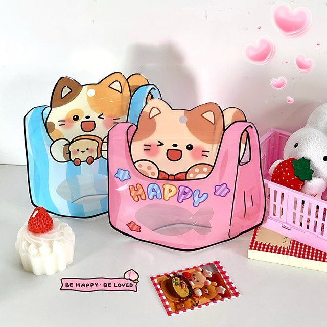 Versiegelbare Snack-Verpackungsbeutel mit Cartoon-Katzen-Design in Multicolour für Hochzeiten und Kindergeburtstage - Bild 1