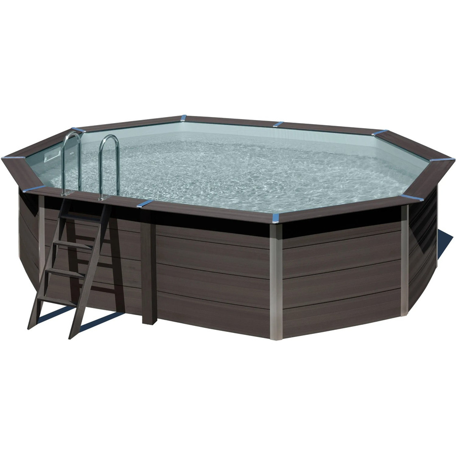 Gre Composite Pool Avantgarde Oval in Anthrazit mit Beleuchtung, B/T/H: 524 x 386 x 124 cm - Bild 2