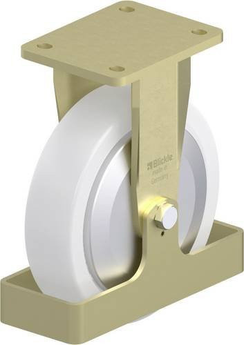 Blickle Schwerlast-Bockrolle BS-SPO 200K-FA-FS mit Rad-Durchmesser 200 mm und einer Tragfähigkeit von 1500 kg, verzinkt - Bild 1