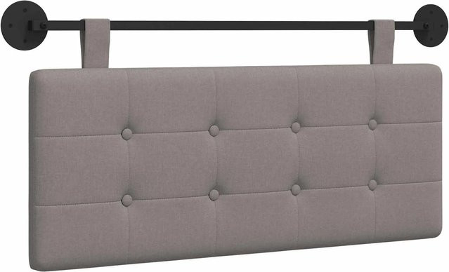 vidaXL Wandmontiertes Kopfteil aus Stoff in Beige oder Grau mit gepolstertem Holzrahmen, B/H: 110 x 55 cm - Bild 1
