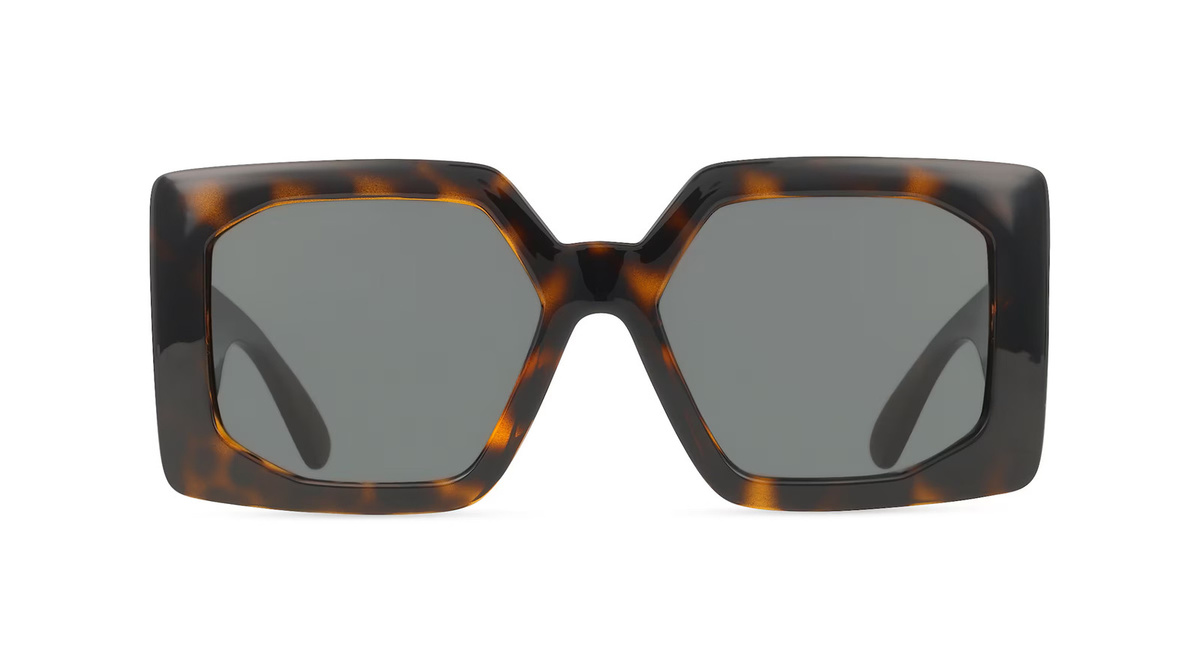 Versace VE4478U Sonnenbrille Damen, Vollrand, Quadratisch, Kunststoff, braun - Bild 1