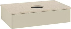 V&B Waschtischunterschrank Antao ohne Frontstruktur, Farbe Grau lackiert, B/T/H: 80 x 50 x 19 cm - Bild 1