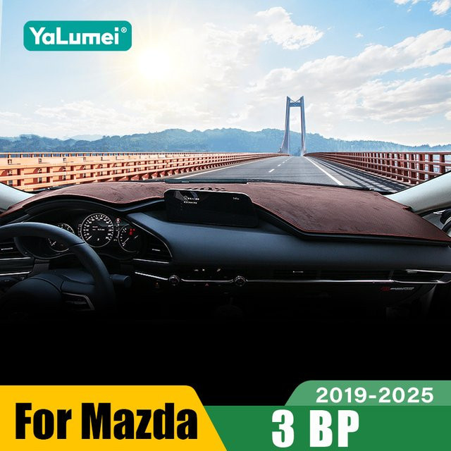 YaLumei Dashboard Sonnenschutz Abdeckung für Mazda 3 BP Axela, Schwarz, Anti-Rutsch Matte - Bild 1