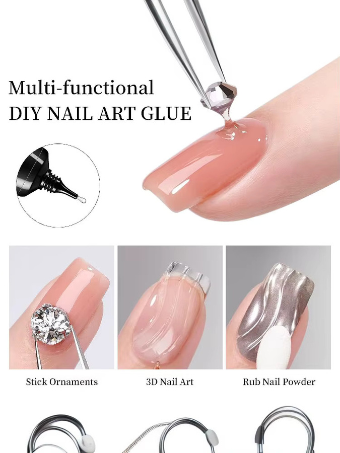JETTING Nagel Strass Kleber Gel, Transparent, Glänzend - Bild 1